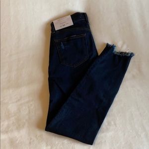 NWT The Loft Distressed Dark Wash Skinny Jean